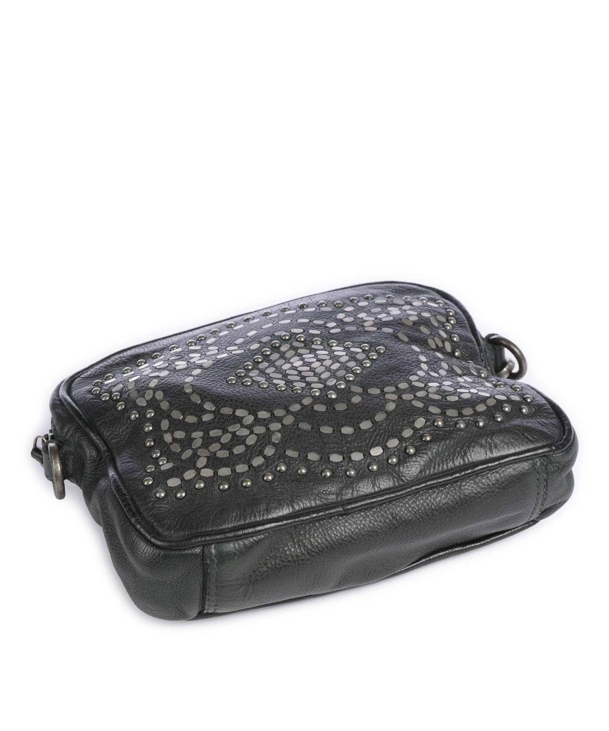  Taschendieb Wien Rossauerlände 5 Borsa a tracolla pelle di vacchetta finemente grana verde scuro  