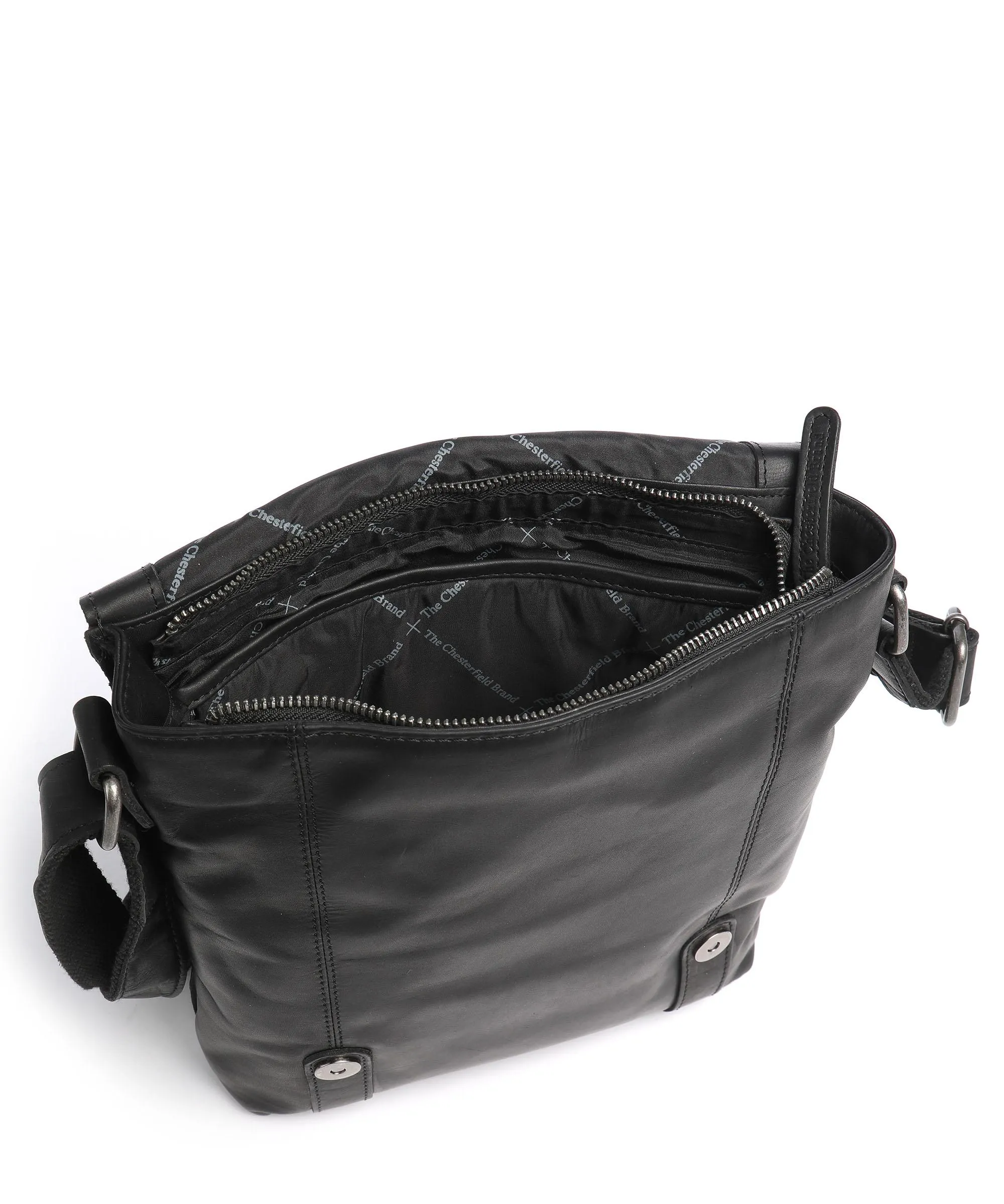  The Chesterfield Brand Eli Borsa a tracolla pelle di vacchetta pull-up nero  