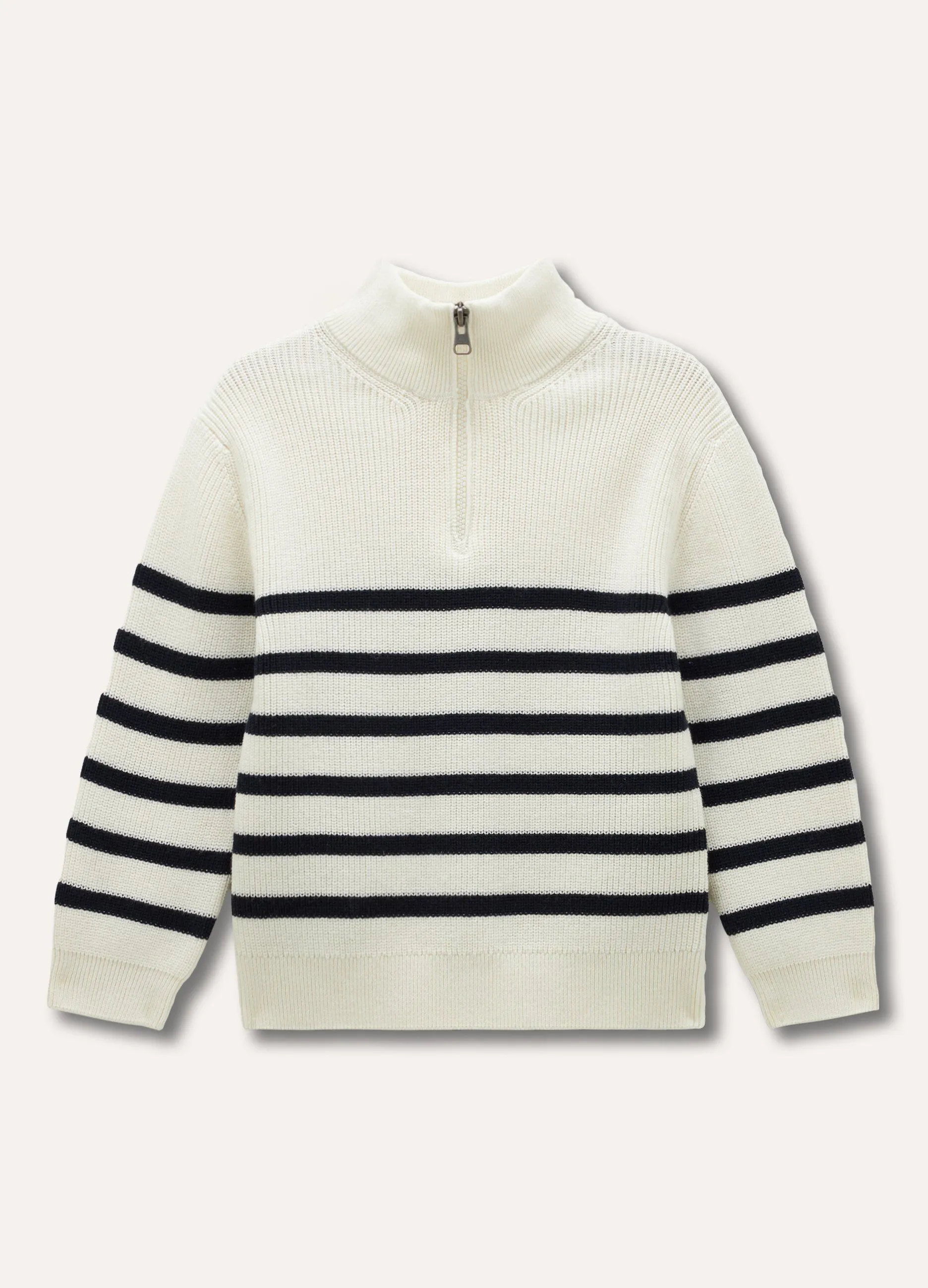 Tricot a collo alto in puro cotone bambino