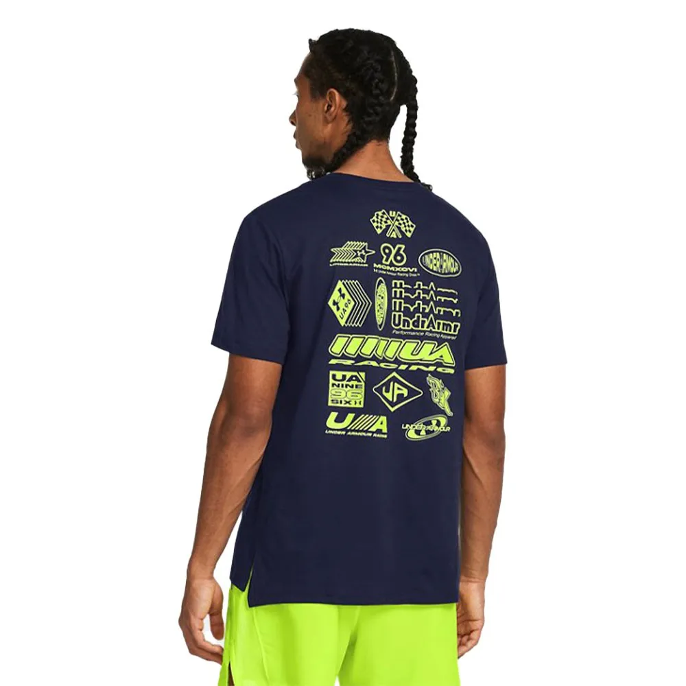 Under Armour Maglia Running Wreath Blu Navy Uomo