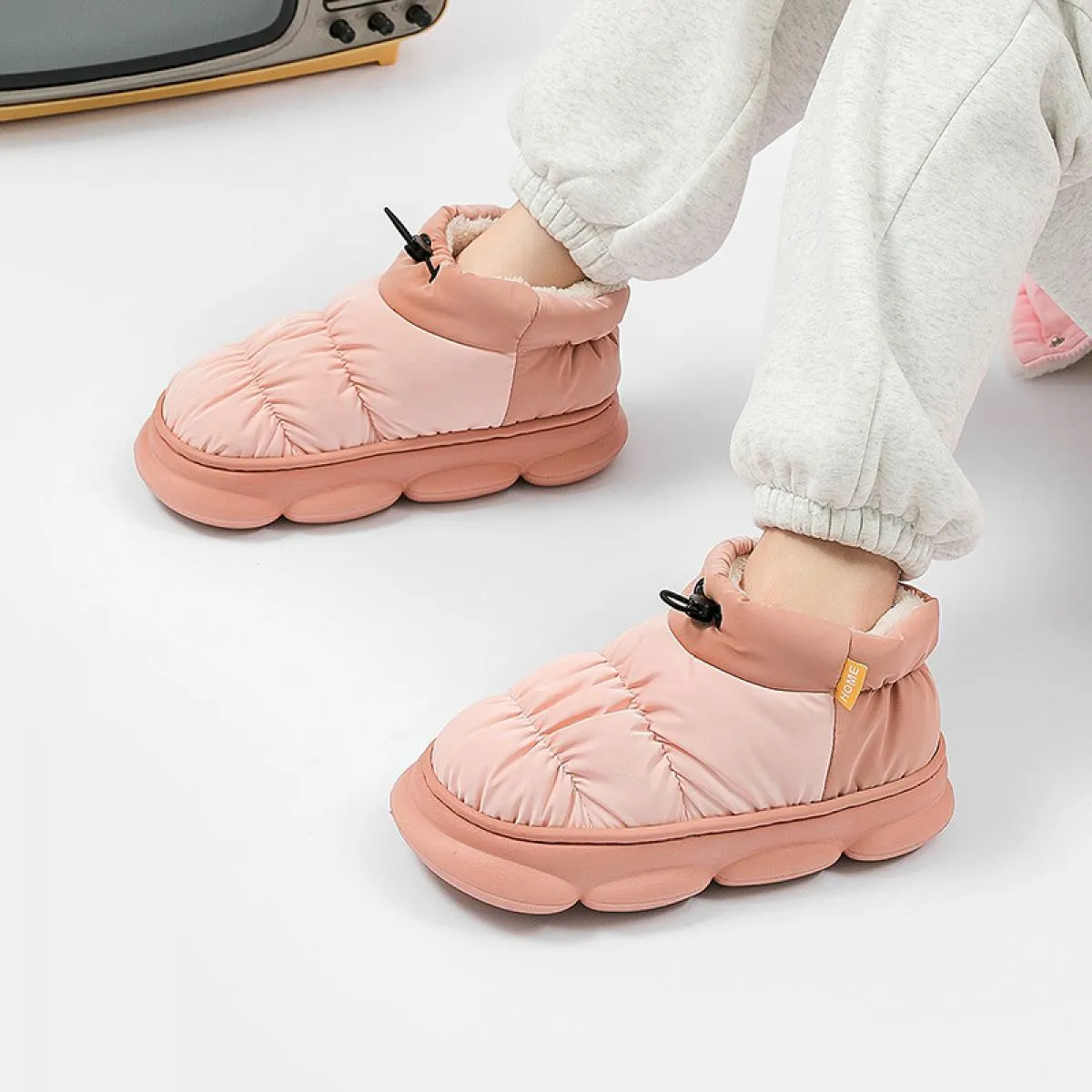 Uni Stivaletti da uomo da donna Scarpe invernali con plateau Scarpe morbide in cotone femminile Scarponi da neve da donna antisc