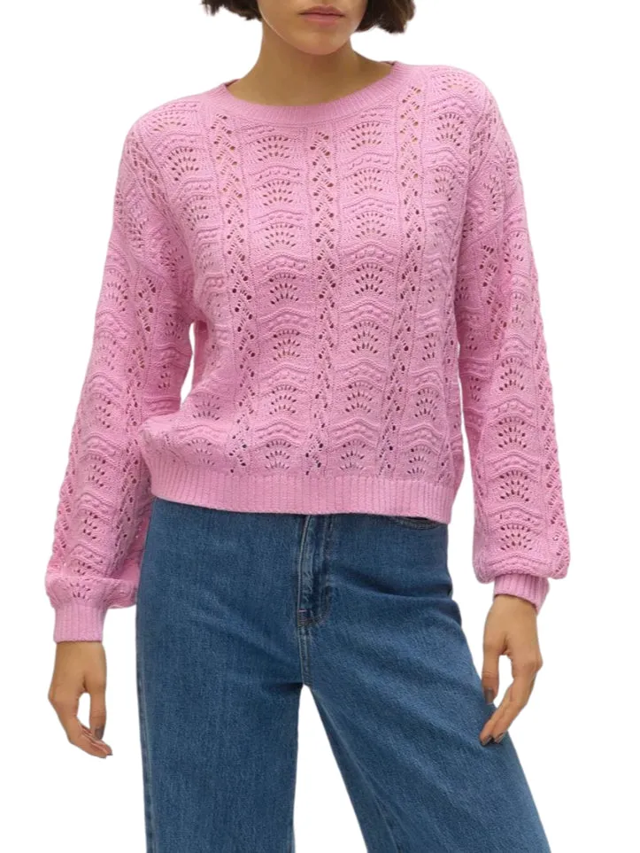 Vero Moda maglia traforata rosa