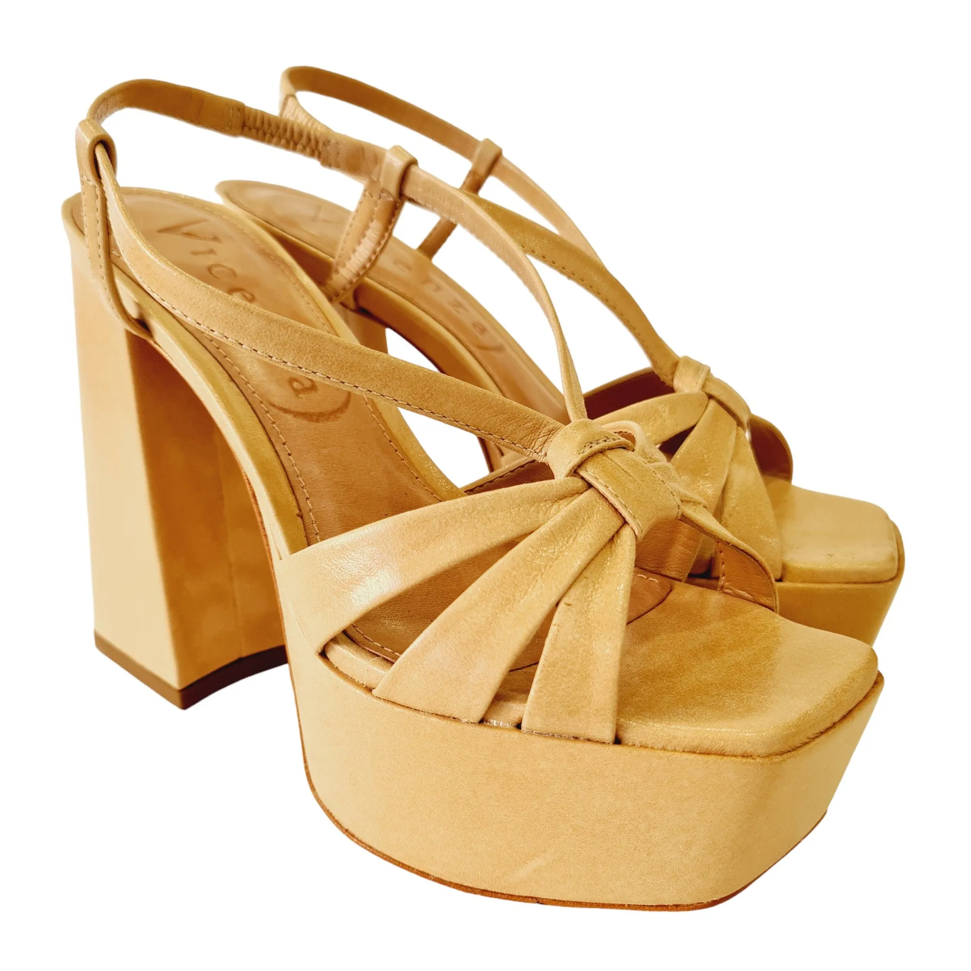 Vicenza Sandalo Donna Pelle Nocciola rif.141