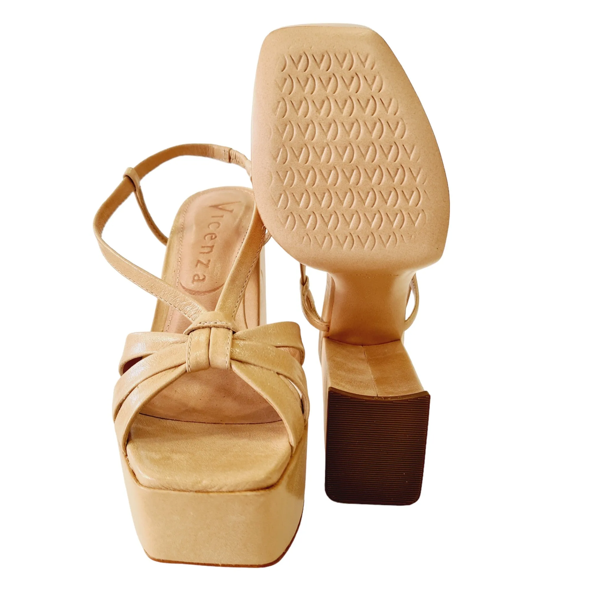 Vicenza Sandalo Donna Pelle Nocciola rif.141