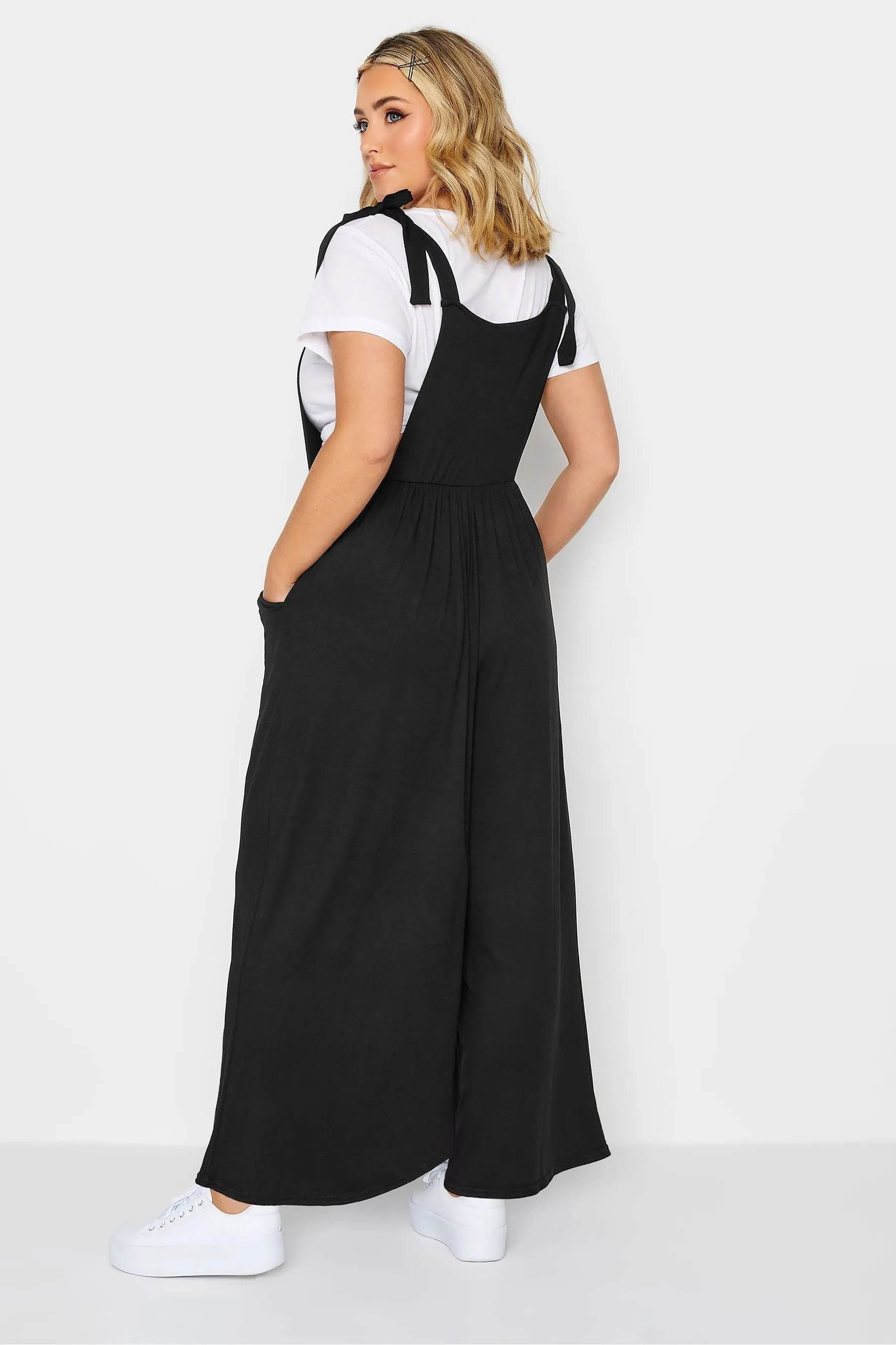 Yours Curve - Salopette con gonna pantalone